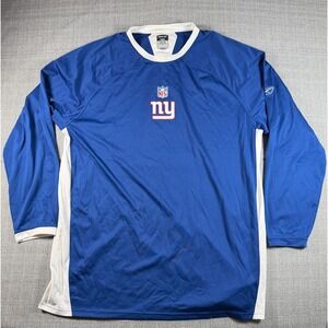 New York Giants Shirt Mens 2XL Blue Reebok Play Dry Football‎ Team NFL NFC East